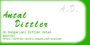 antal dittler business card